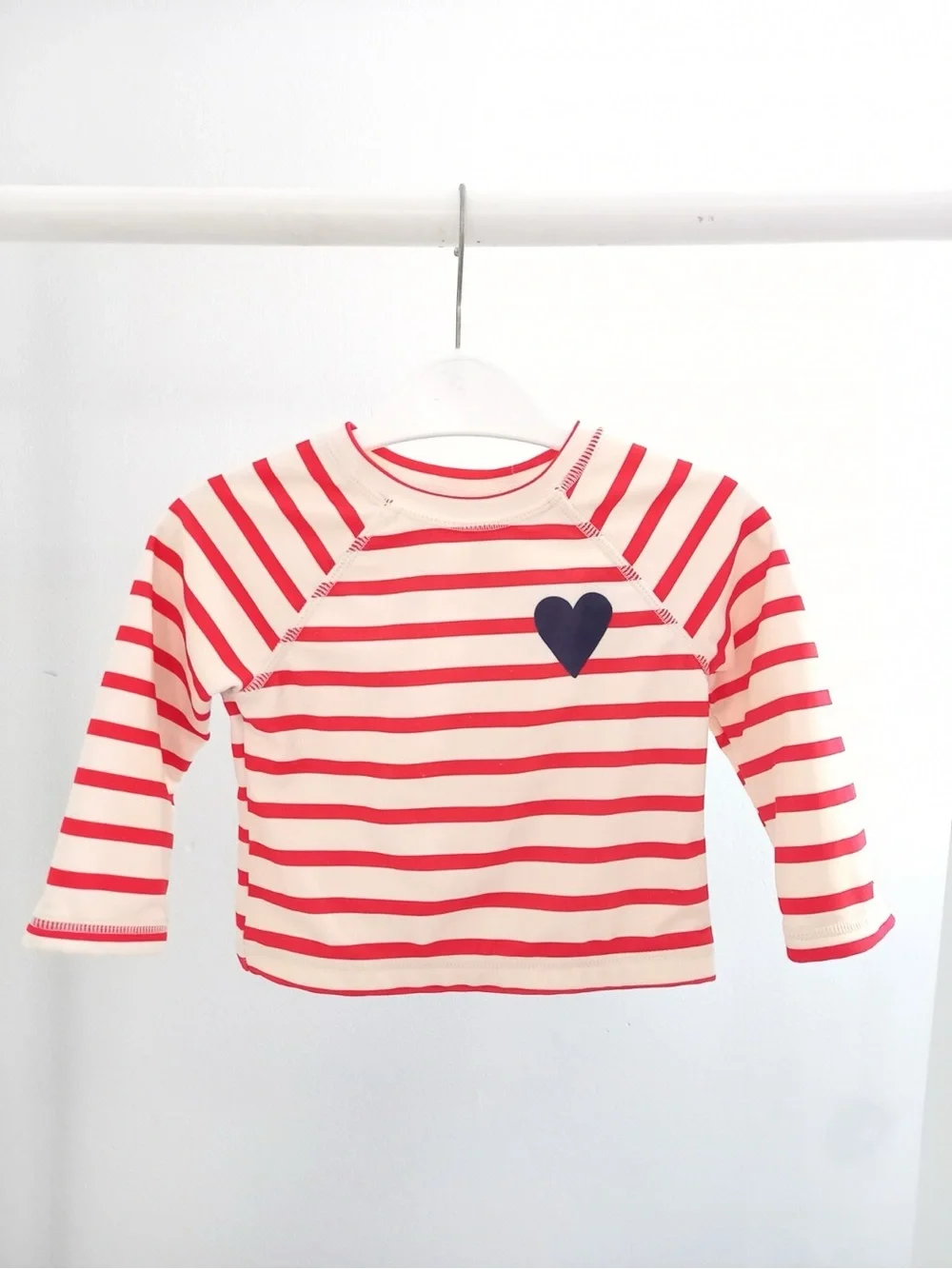 H&M Baby Girls Heart Stripe Rashguard